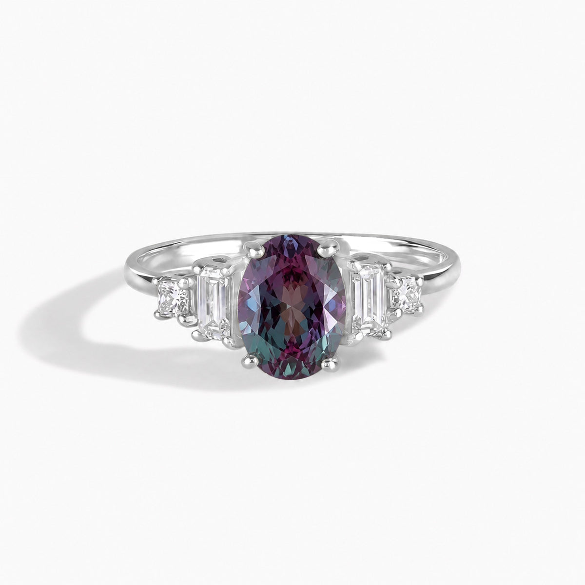 Marielle White Gold Alexandrite Diamond Ring