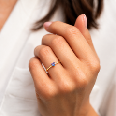 Evania Yellow Gold Alexandrite Heart Ring