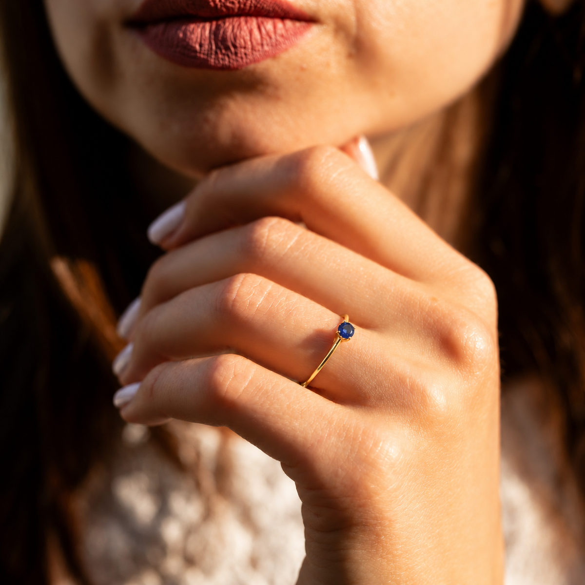 Liora Yellow Gold Sapphire Solitaire Ring