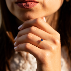 Liora Yellow Gold Sapphire Solitaire Ring