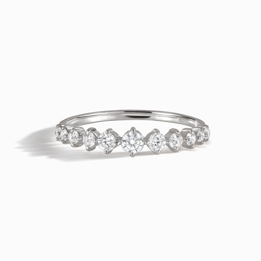Women Dainty 925 Sterling Silver CZ Wedding Band