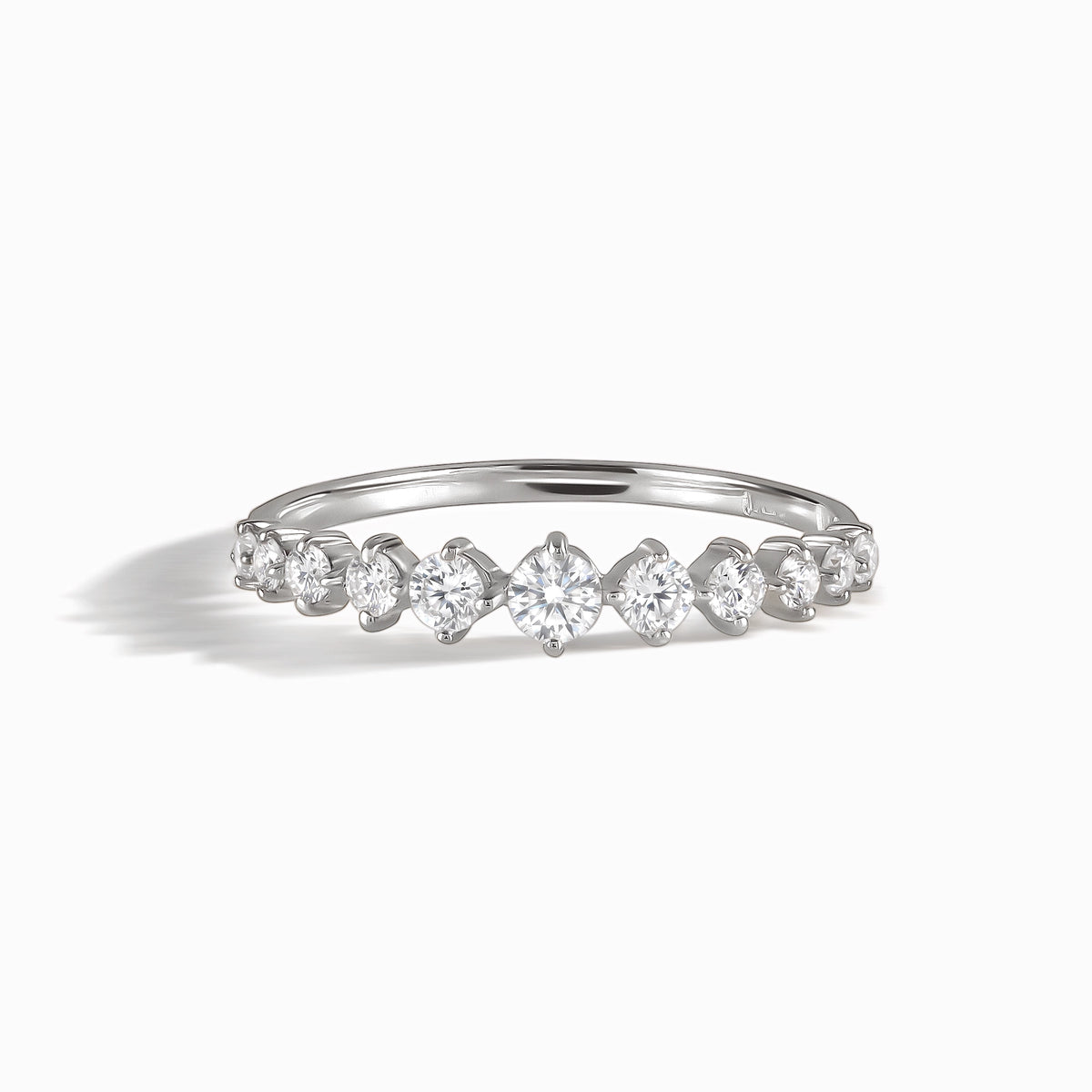 Nerissa White Gold Graduated Moissanite Band