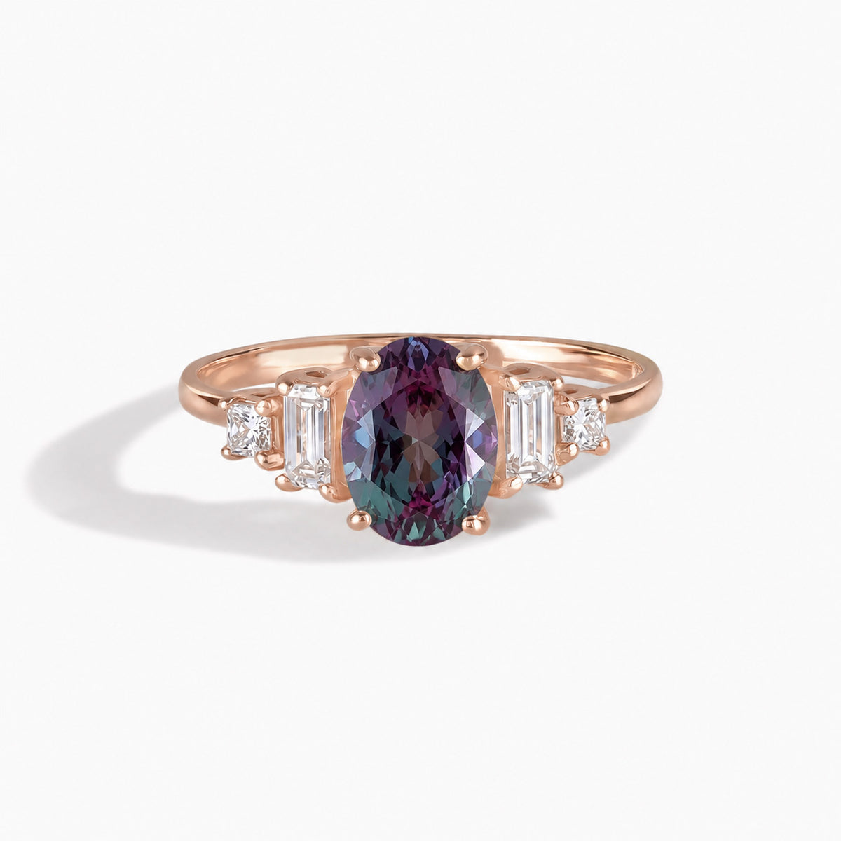 Marielle Rose Gold Alexandrite Diamond Ring