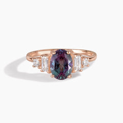 Marielle Rose Gold Alexandrite Diamond Ring