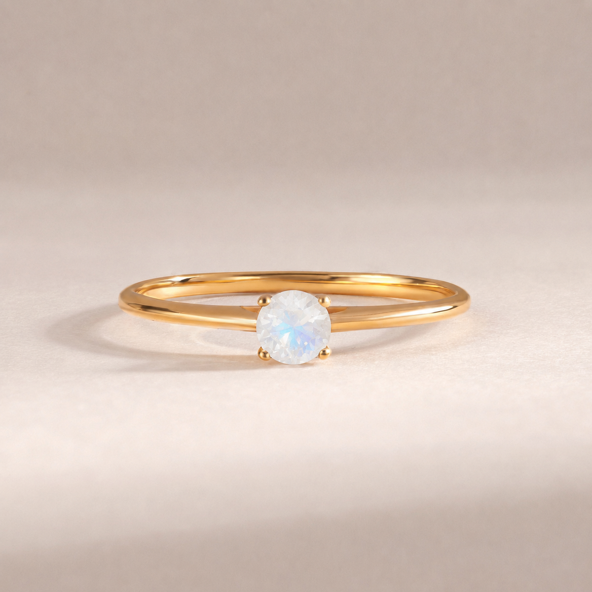 Liora Yellow Gold Moonstone Solitaire Ring