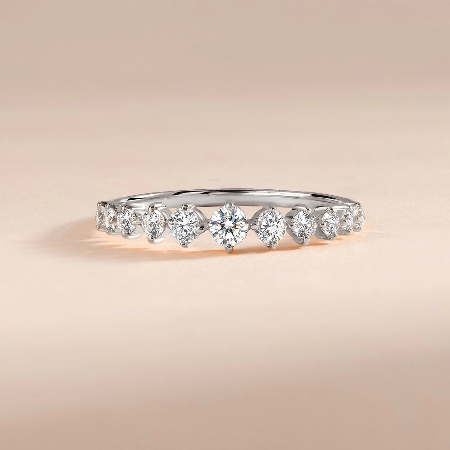 Women Dainty 925 Sterling Silver CZ Wedding Band