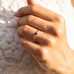 Liora Rose Gold Sapphire Solitaire Ring