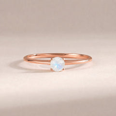 Liora Rose Gold Moonstone Solitaire Ring