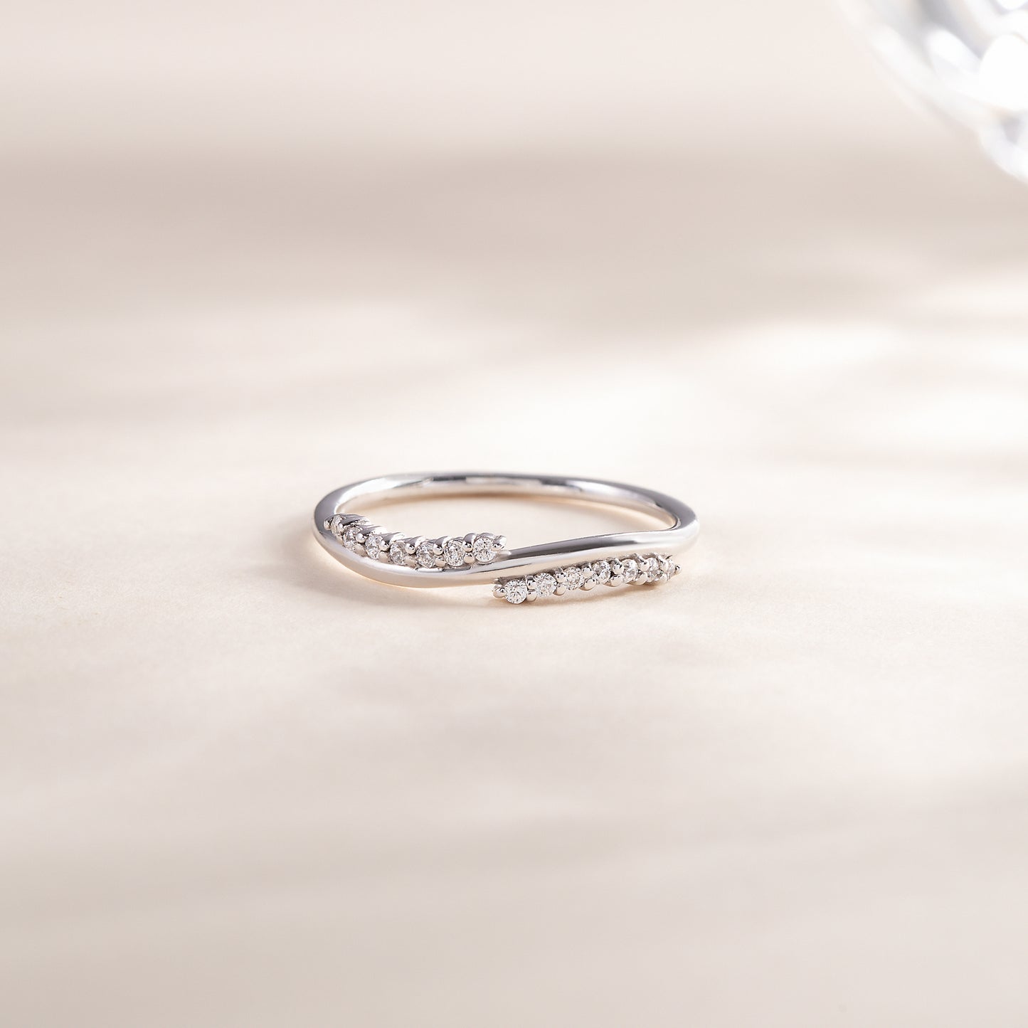 Women Dainty & Elegant 925 Sterling Silver CZ Wedding Band or Stacking Ring