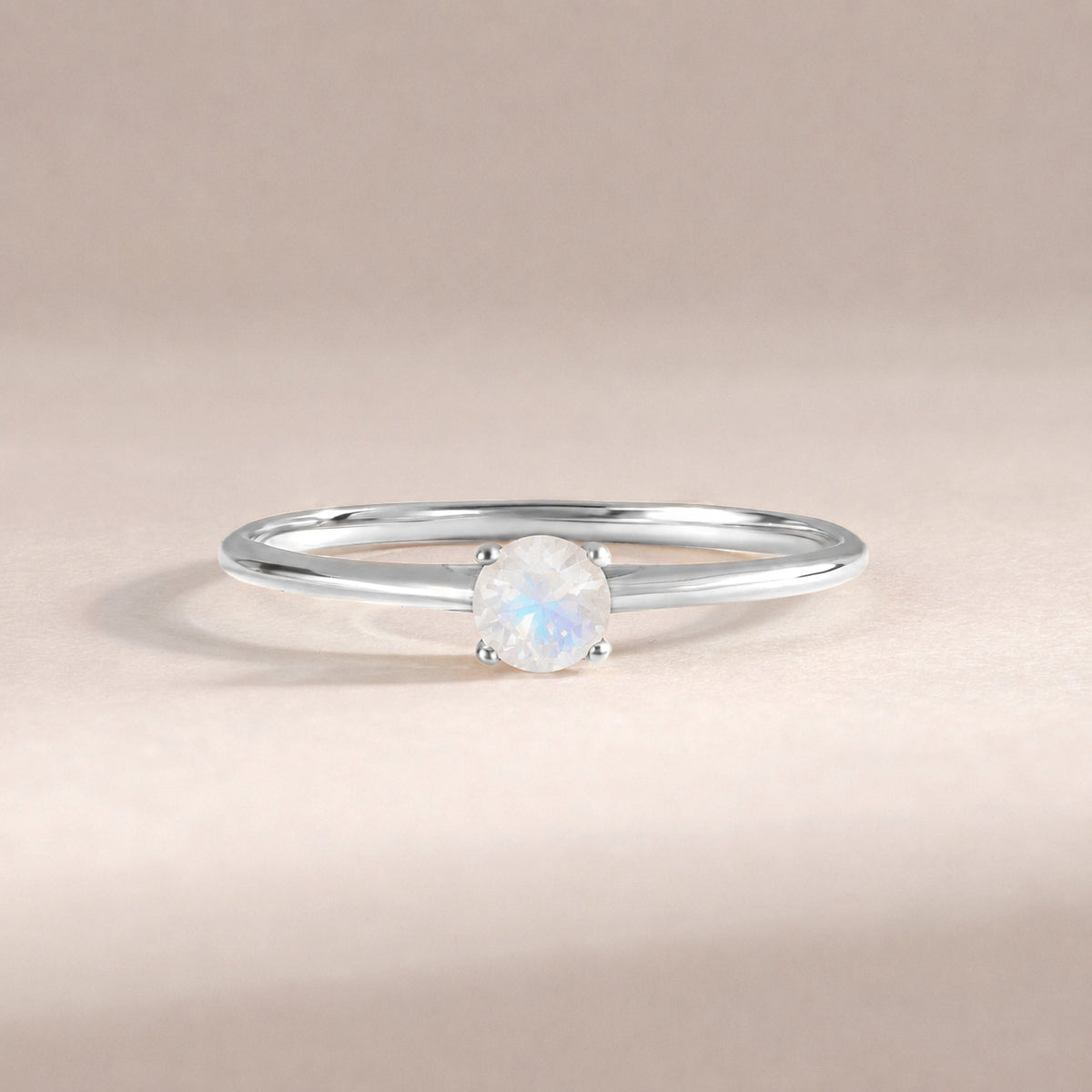 Liora White Gold Moonstone Solitaire Ring