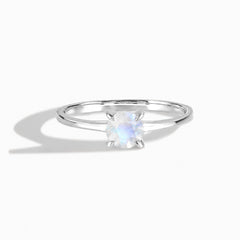 Elira White Gold Moonstone Round Solitaire Ring