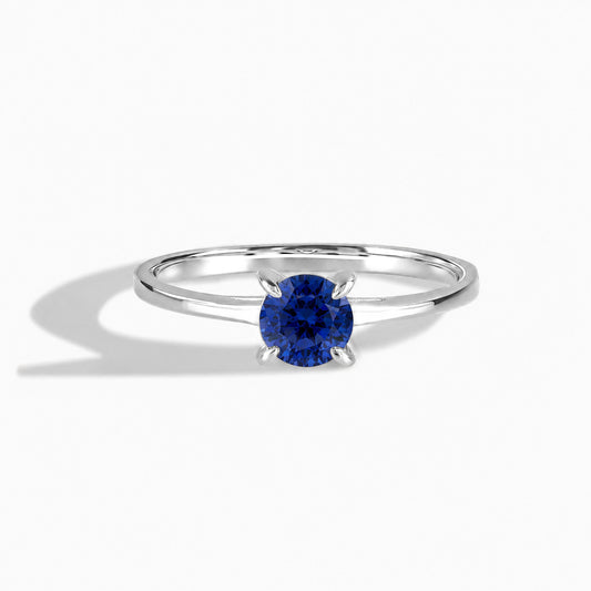 Elira White Gold Sapphire Round Solitaire Ring