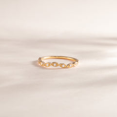 Dainty Minimalist 18k Yellow Gold Vermeil Silver Chevron Wedding Band, Curved Stacking Ring