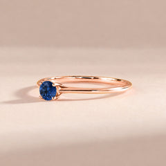 Liora Rose Gold Sapphire Solitaire Ring