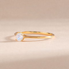 Liora Yellow Gold Moonstone Solitaire Ring