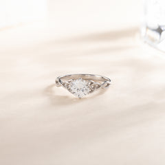 Women Celtic Knot 925 Sterling Silver Solitaire CZ Engagement Ring