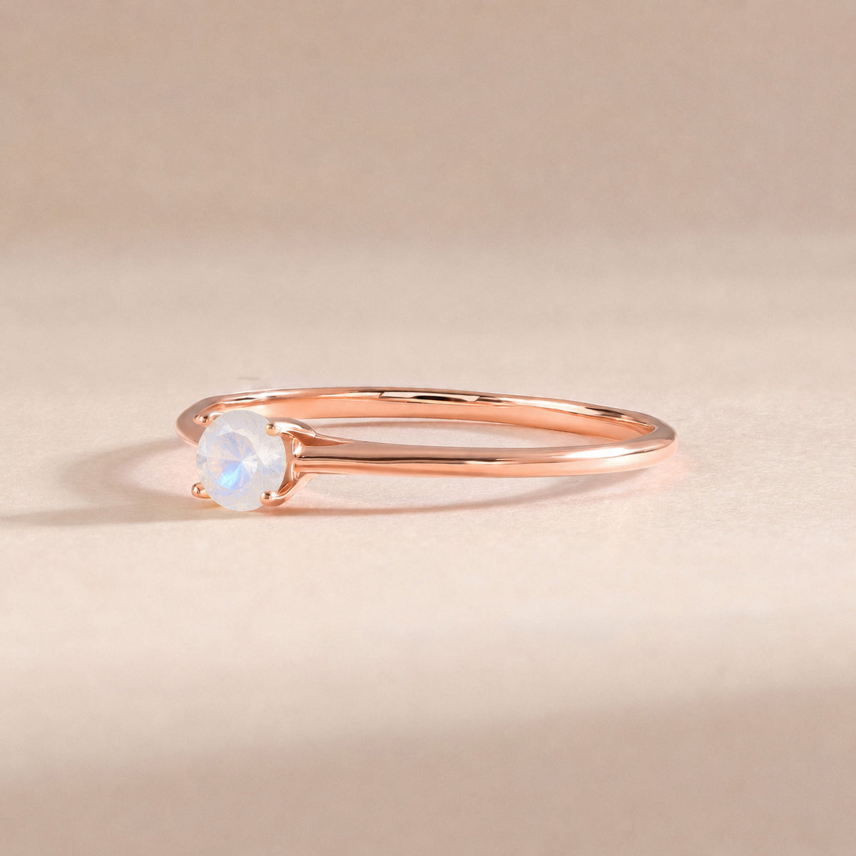 Liora Rose Gold Moonstone Solitaire Ring