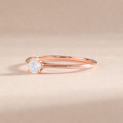 Liora Rose Gold Moonstone Solitaire Ring