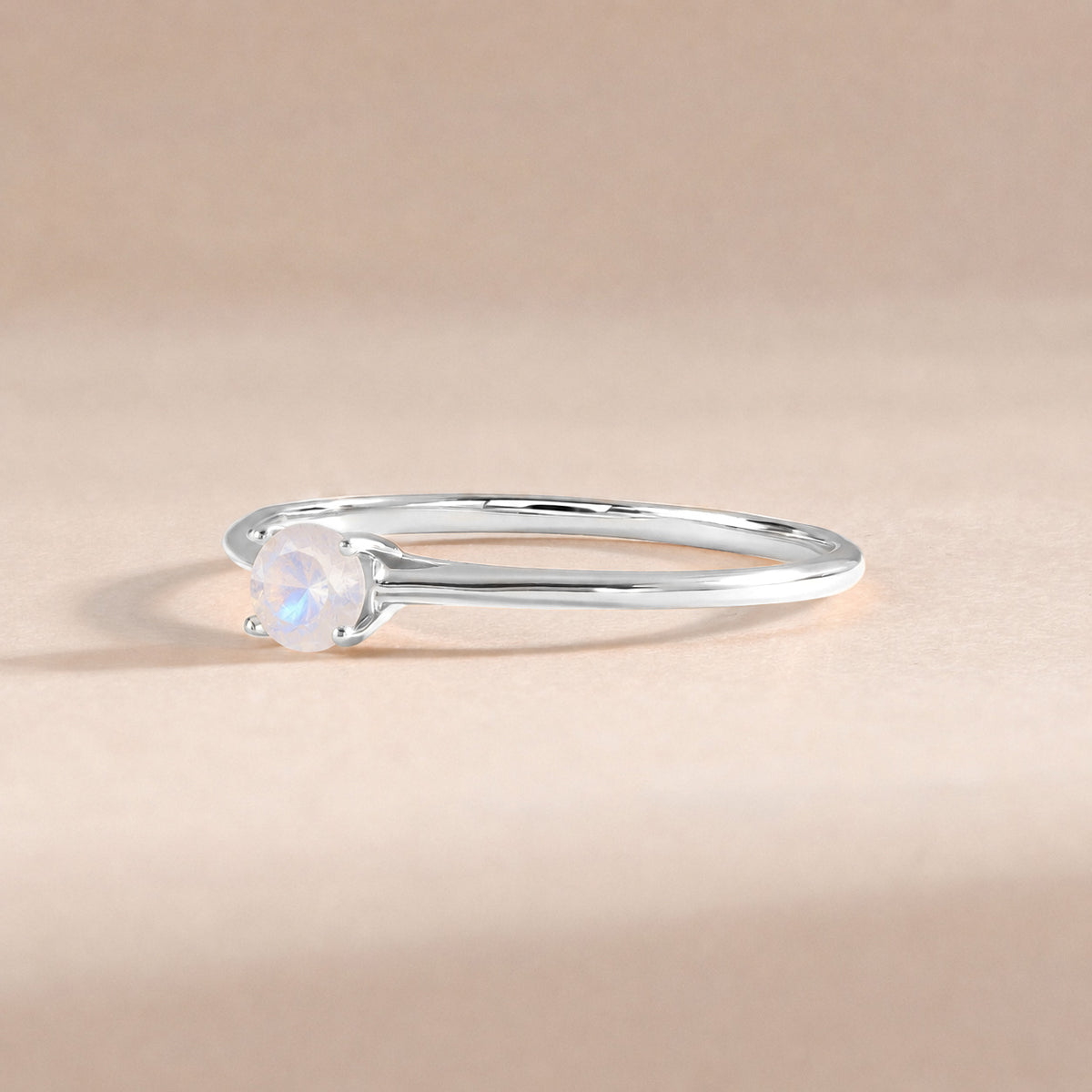 Liora White Gold Moonstone Solitaire Ring