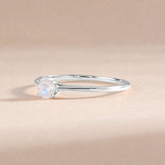 Liora White Gold Moonstone Solitaire Ring