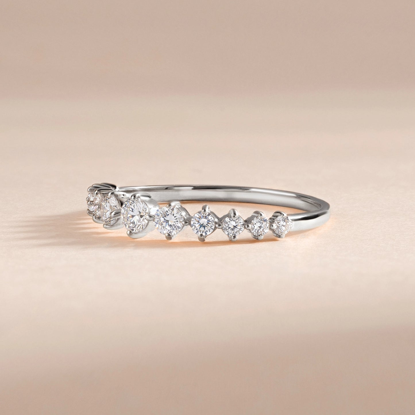 Women Dainty 925 Sterling Silver CZ Wedding Band