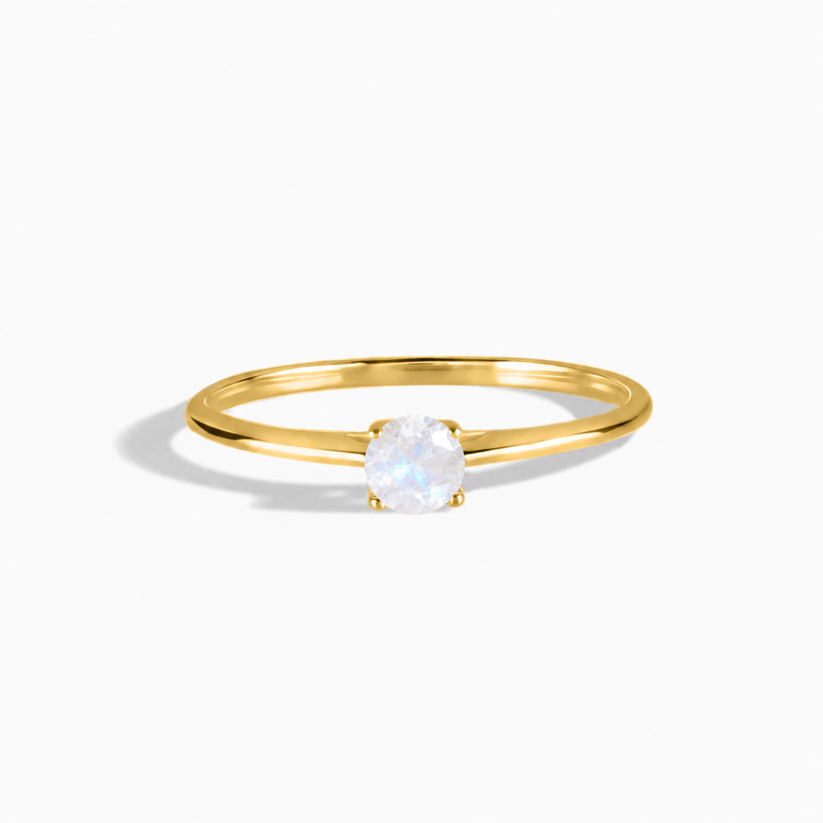 Liora Yellow Gold Moonstone Solitaire Ring