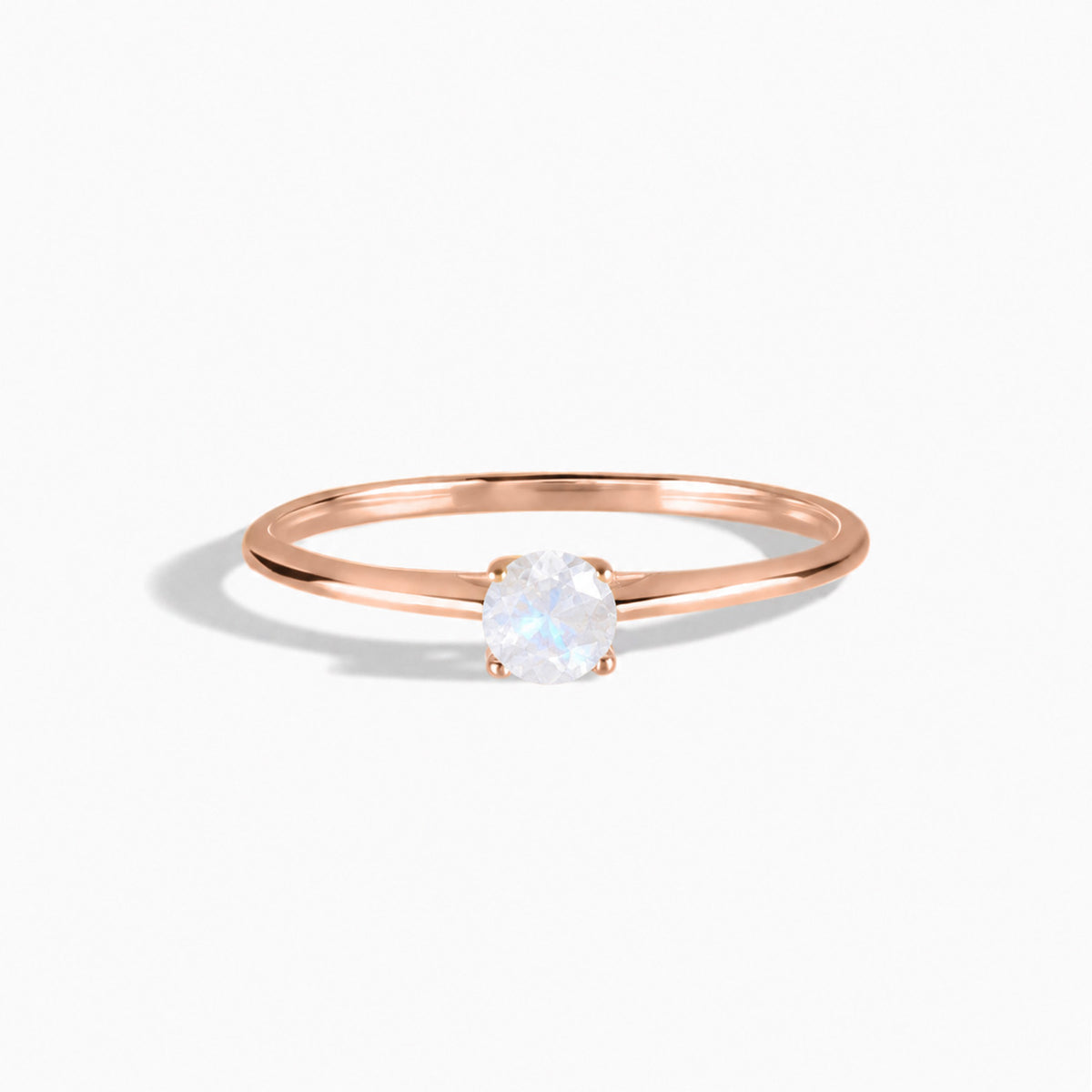 Liora Rose Gold Moonstone Solitaire Ring