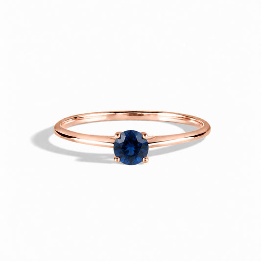 Liora Rose Gold Sapphire Solitaire Ring