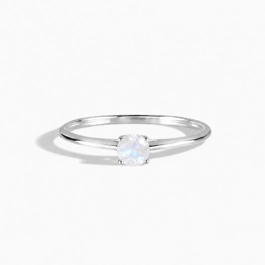 Liora White Gold Moonstone Solitaire Ring