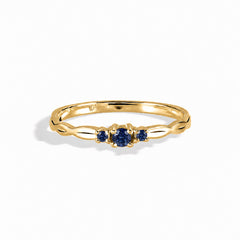 Sylvie Yellow Gold Blue Sapphire Celtic Ring