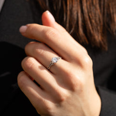 Women Celtic Knot 925 Sterling Silver Solitaire CZ Engagement Ring