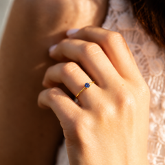 Liora Yellow Gold Sapphire Solitaire Ring