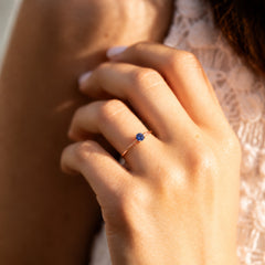 Liora Rose Gold Sapphire Solitaire Ring