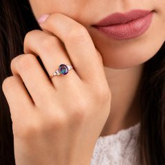 Marielle Rose Gold Alexandrite Diamond Ring