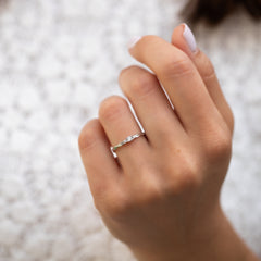 Dainty & Elegant 925 Sterling Silver CZ Knot Promise Ring for Her