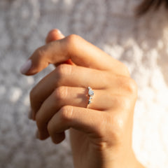 Minimalist Dainty 925 Sterling Silver CZ Women Engagement Ring
