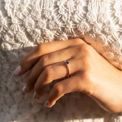 Liora Rose Gold Sapphire Solitaire Ring