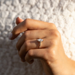 Women Unique 925 Sterling Silver Marquise Cut Solitaire CZ Engagement Ring