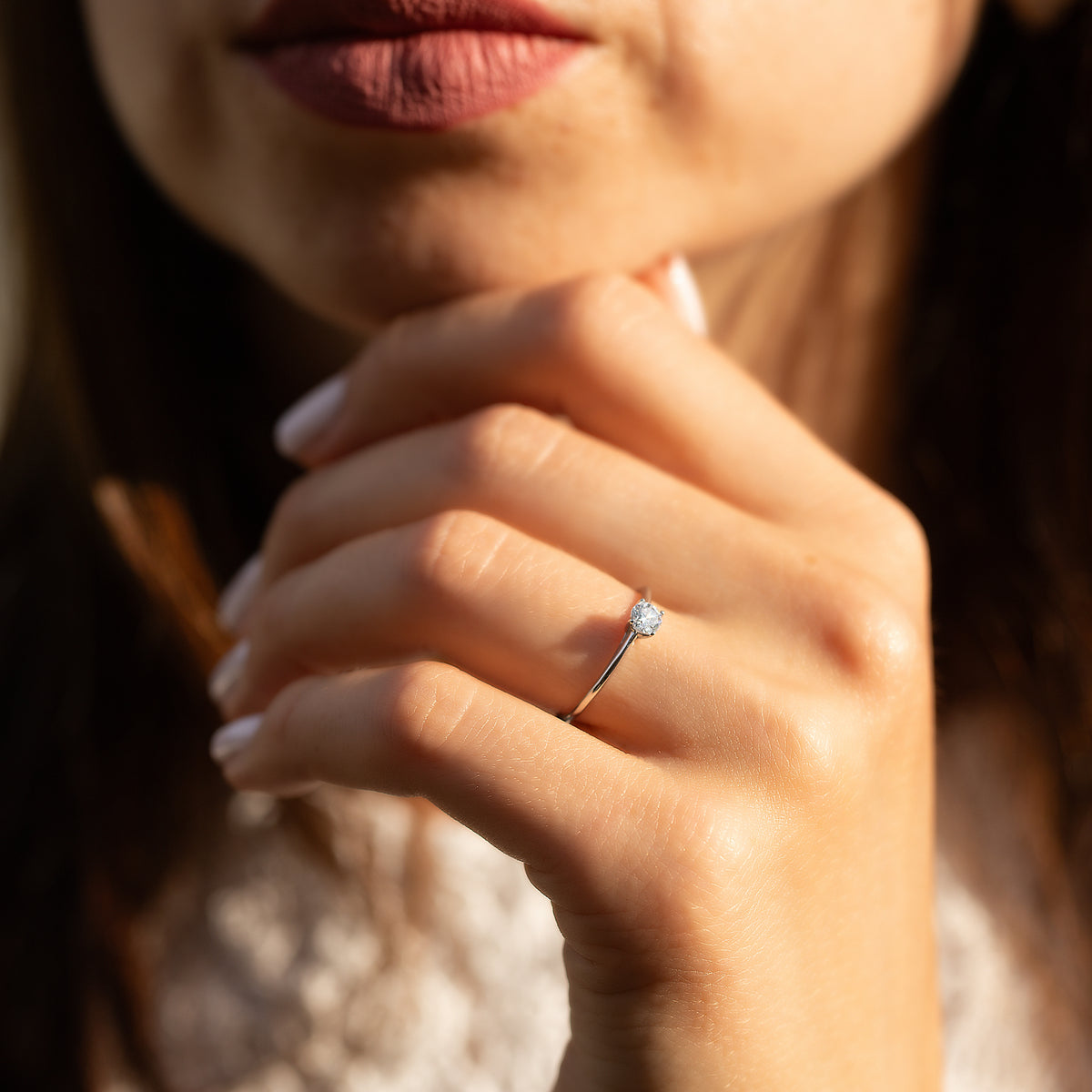 Liora White Gold Moissanite Solitaire Ring