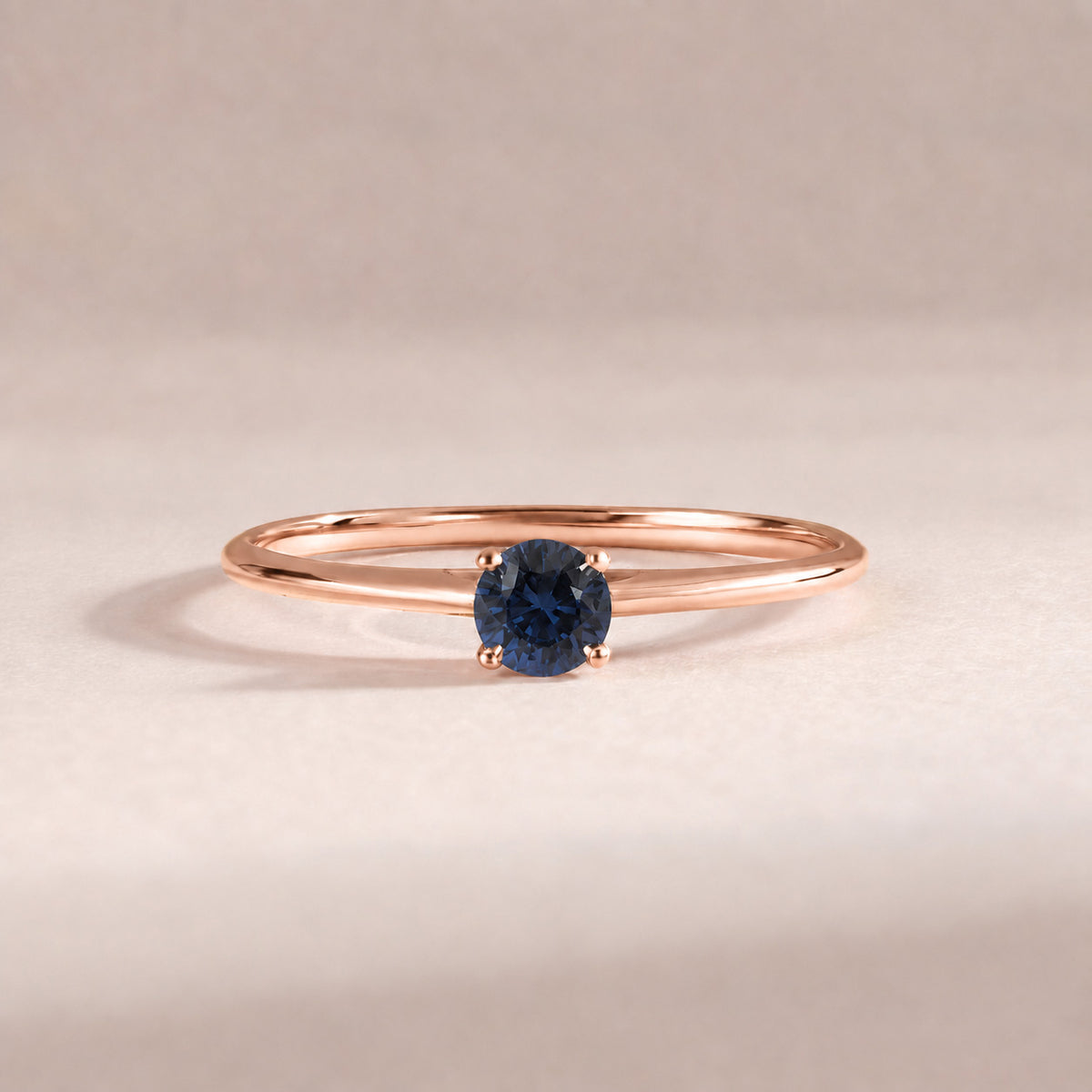 Liora Rose Gold Sapphire Solitaire Ring