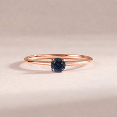 Liora Rose Gold Sapphire Solitaire Ring