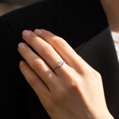 Women Celtic Knot 925 Sterling Silver Solitaire CZ Engagement Ring