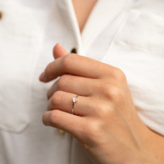 Dainty & Elegant 925 Sterling Silver Heart CZ Promise Ring for Her