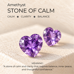 Evania White Gold Amethyst Heart Ring