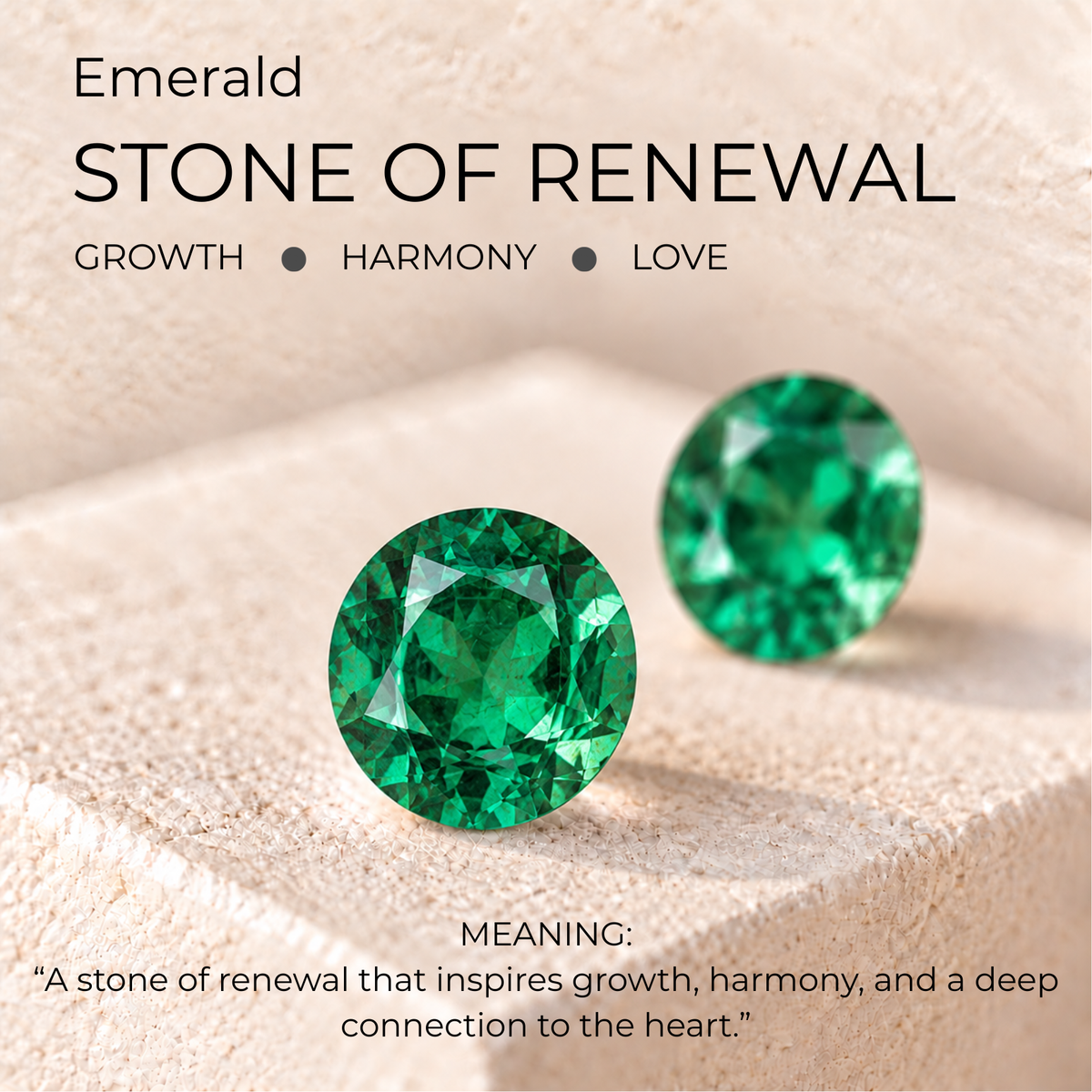 Celeste Rose Gold Emerald Halo Ring
