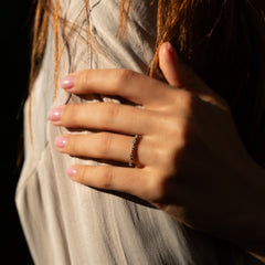Women Dainty & Elegant 925 Sterling Silver Half Eternity CZ Wedding Band