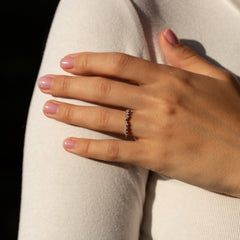 Women Minimalist Elegant 925 Sterling Silver CZ Cluster Wedding Band