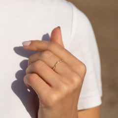 Dainty Minimalist 18k Yellow Gold Vermeil Silver Chevron Wedding Band, Curved Stacking Ring