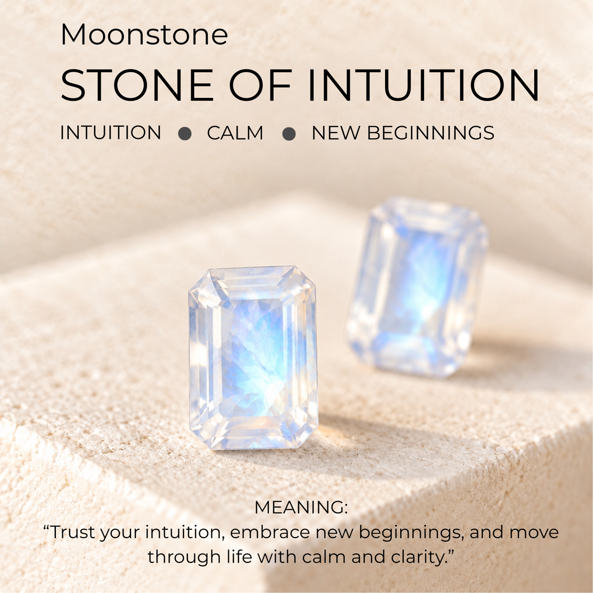 Solene Yellow Gold Moonstone Solitaire Ring