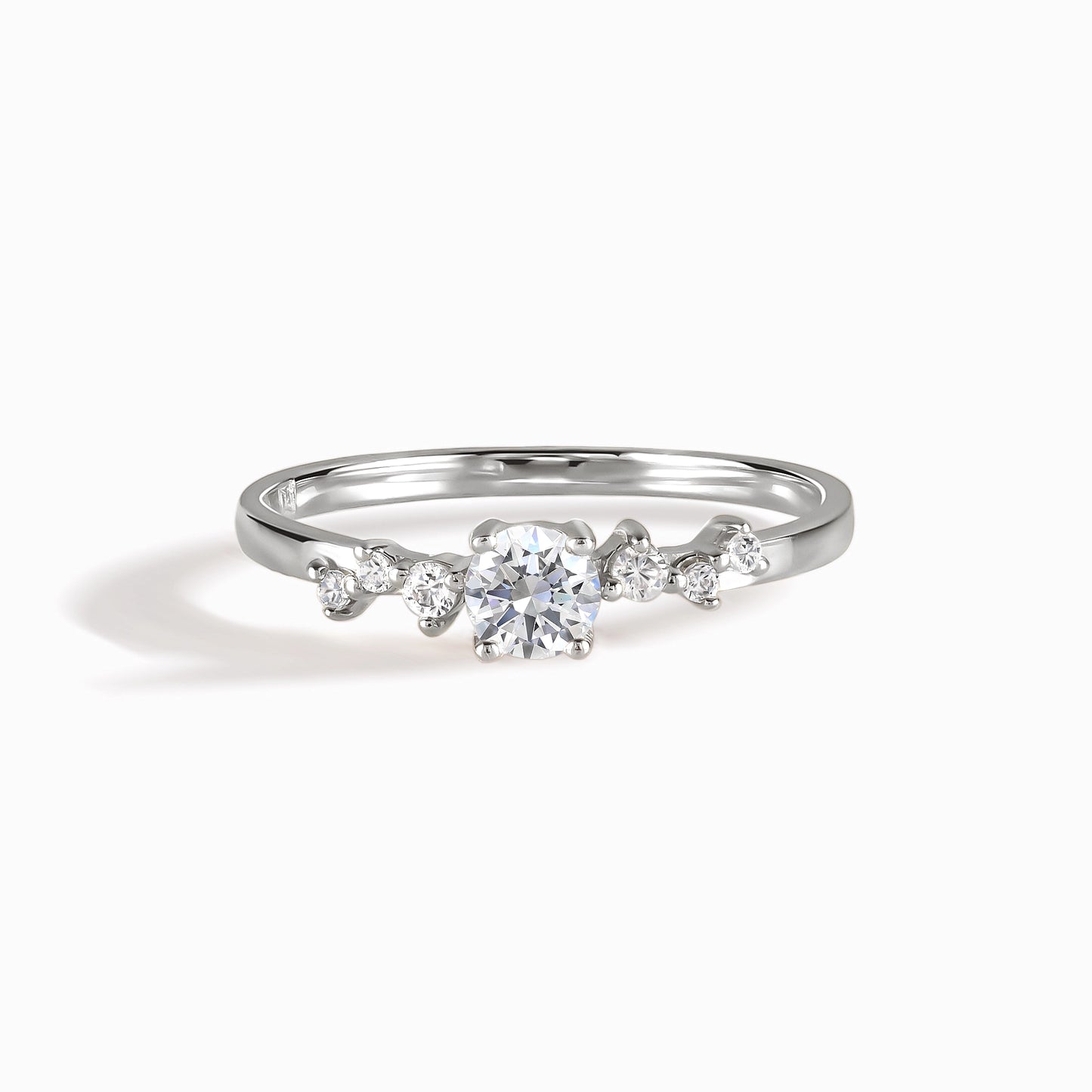 Minimalist Dainty 925 Sterling Silver CZ Women Engagement Ring